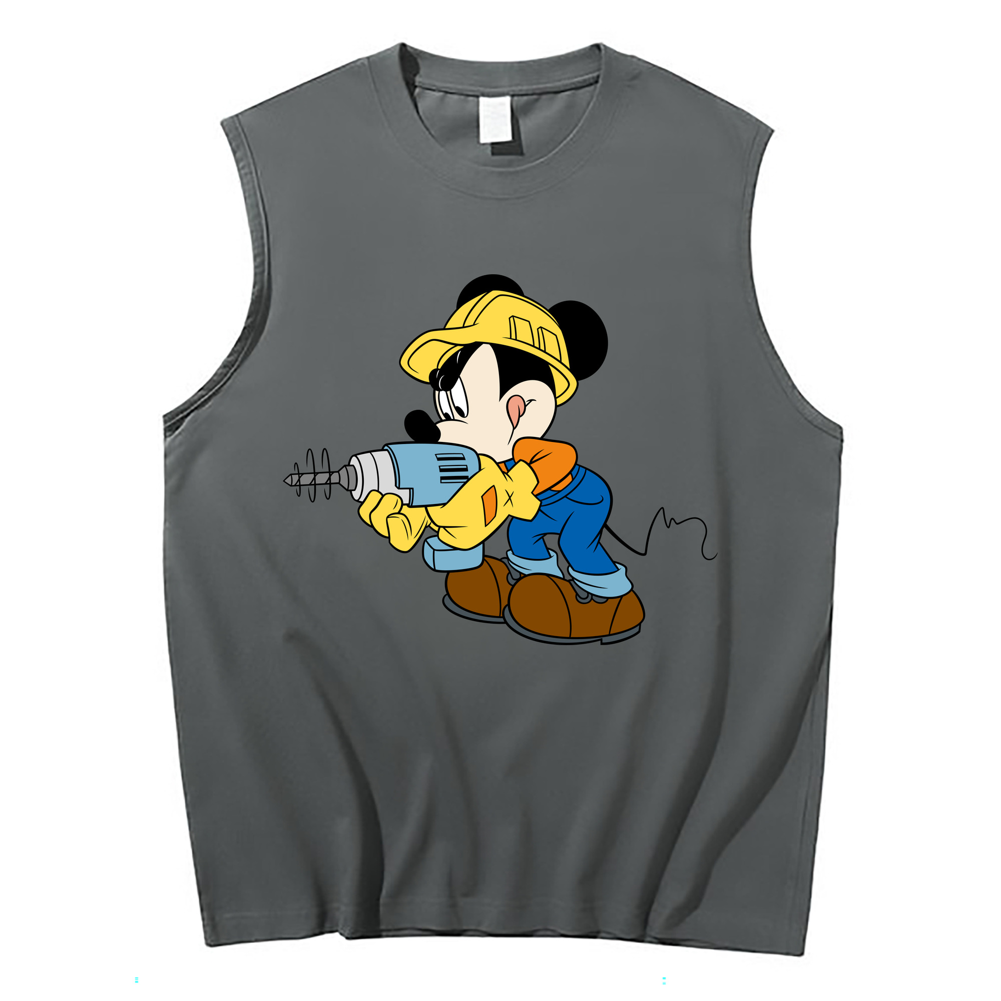 ミッキーマウス Mickey Mouse コットン100％タンクトップ（フロントプリント）